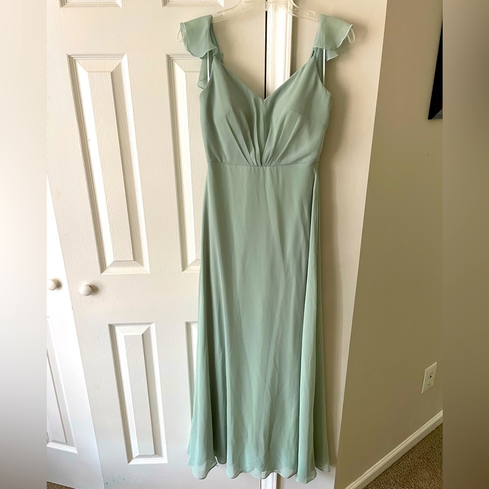 XS Sage Green Birdy Grey bridesmaids dress